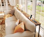 SUPERJARE 78.8 inch Narrow Console Table with Outlet, Sofa Tables, Behind Couch Table, Long Entryway Tables with Charging Station, for Living Room, Rustic Brown - Image 7