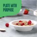 100% Compostable Paper Bowls 12 oz. [1000 Count] Heavy-Duty Soup Bowls - Natural White Color Unbleached Bagasse Bowls - Eco-Friendly Disposable Biodegradable Sugarcane - [Bulk Case 8 x 125 Pack] - Image 3