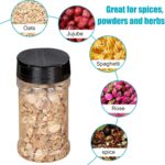 Spice Bottles, Dabacc 20Pcs 7oz Clear Plastic Container Jars with Lids Labels for Kitchen Storing Spice Powders Dry Goods Peanut Butter BPA free - Image 6