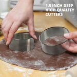 Cookie Cutter Set, 3 Pc Kit, Measuring 2'', 3'', and 4'', Round Metal Baking Rings for Pastry, Biscuits, and Dough Cutting, Heavy Duty and Reusable, Multiple Sizes - Image 4