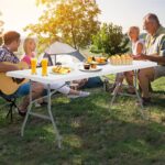 Goplus 6ft Folding Table, Indoor Outdoor Foldable Plastic Folding Tables, Heavy-Duty Rectangular Fold Up Table w/Handle, Portable Utility Card Table for Picnic, Party, Dining, Camping, Beach, White - Image 3