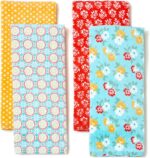 The Pioneer Woman Spring Floral Kitchen Towel Set, 4pk, Print,Red, Teal, Yellow, White, Blue, Green - Image 2