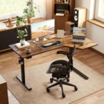 Agilestic Electric Standing Desk, L-Shaped 55 Inches Height Adjustable Desk, Sit and Stand up for Work Office Home, Ergonomic Rising Computer Table for Home Office with Splice Board, Rustic Brown - Image 3