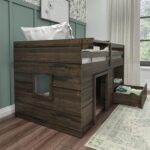 Max & Lily Loft Bed Twin Size, Solid Wood Low Loft Bed with Storage Drawer and Ladder, Modern Farmhouse Loft Bed for Kids, Barnwood Brown - Image 5