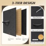 WLIVE 7 Drawer Dresser TV Stand, Entertainment Center, Media Console Table with Metal Frame and Wood Top for TV up to 45 inch, Chest of Drawers for Bedroom, Living Room, Black and Rustic Brown - Image 8