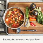 All-Clad Specialty Stainless Steel Kitchen Gadgets Soup Ladle Kitchen Tools, Kitchen Hacks Silver - Image 3