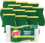 Scotch-Brite Heavy Duty Scrub Sponge, 12 Kitchen Sponges, Designed for Tough Messes in the Kitchen, Lasts 3X Longer*, Best for Cast Iron Skillets, Outdoor Grills, Flexible, Durable & Strong - Image 2