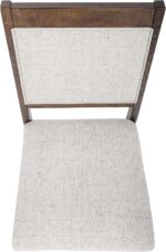 HomePop Open Back Upholstered Wood Frame Dining Chairs -Neutral Textured Solid (Set of 2) - Image 9