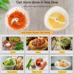 Brieftons Express Manual Food Chopper: 6.8-Cup, Hand Chopper Vegetable Cutter to Chop Veggies, Fruits, Herbs, Garlic Onion Chopper for Salsa, Salad, Pesto, Hummus, Guacamole, Coleslaw, Indian Cooking - Image 3