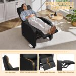 Yaheetech Recliner Chair PU Leather Recliner Sofa Home Theater Seating with Lumbar Support Overstuffed High-Density Sponge Push Back Recliners Armchair for Living Room - Image 6