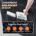 108" Cloud Couch Modular Sectional Sofa for Living Room,L-Shaped Boneless Couch with Deep Seat Chaise,No Assembly Required Foam Sleeper Sofa for Apartments,Plush Corduroy Fabric, Dark Gray - Image 5