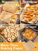 SMARTAKE 200 Pcs Parchment Paper Baking Sheets, 12x16 Inches Non-Stick Precut Baking Parchment, for Baking Grilling Steaming Bread Cup Cake Cookie and More (Unbleached) - Image 6