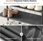 VASAGLE Shoe Rack, 4-Tier Shoe Storage Organizer for Entryway and Closet, Holds 9-12 Pairs of Shoes, 3 Fabric Shelves, Steel Frame, Industrial, Rustic Brown and Black ULBS035B01 - Image 7