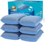 Miracle Microfiber Kitchen Sponge by Scrub-It (6 Pack) - Non-Scratch Heavy Duty Dishwashing Cleaning sponges- Machine Washable - (Blue) - Image 9