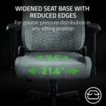 Razer Iskur V2 X Ergonomic Gaming Chair: Built-in Lumbar Support - Widened Seat - High Density Foam Cushions - Adjustable 152 Degree Recline - 2D Armrests - Plush Fabric Finish - Light Gray Edition - Image 5