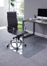 Lorell Tempered Glass Chairmat, 46" Width x 36" Depth x 0.25" Thickness, Clear, 1 Each - Image 6