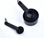 Ovenza measuring Cups and Spoons, 10 Piece Measuring Cup Spoon Set, Plastic Cups and Spoons Set for Baking,Kitchen and cooking, 5 Measure Cups & 5 Measurement Spoons Set for Cooking Color Black - Image 7