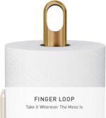 simplehuman Tension Arm Standing Paper Towel Holder, Heavy-Duty, Easy One-Handed Tear, Kitchen Countertop, Brass Stainless Steel - Image 5