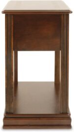 Signature Design by Ashley Breegin Chair Side End Table, 1 Drawer, 1 Fixed Shelf, Veneers, Wood, 13.13" W x 22.13" D x 23" H, Brown - Image 6