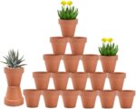 vensovo 3 Inch Terra Cotta & Terracotta Pots with Drainage - 20 Pack Clay Flowerpots, Succulent Nursery Planter Great for Plants, Crafts, Wedding Favor - Image 2