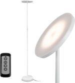 JOOFO Floor Lamp,30W/2400LM Sky LED Modern Torchiere 3 Color Temperatures Super Bright -Tall Standing Pole Light with Remote & Touch Control for Living Room,Bed Room,Office (Pearl White) - Image 2