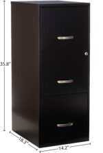 Lorell SOHO 18" 3-Drawer Vertical File - Image 13