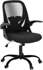 Primy Office Chair Ergonomic Desk Chair with Flip up Armrests Swivel Breathable Desk Mesh Computer Chair with Adjustable Lumbar Support and Height for Conference Room (Black) - Image 6