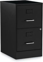 Alera Soho Vertical File Cabinet, 2 Drawers: File/File, Letter, Black, 14" X 18" X 24.1" - Image 2