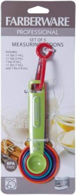 Farberware Professional Plastic Measuring Spoons, Set of 5, Colors may vary - Image 6
