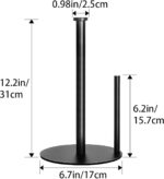 Paper Towel Holder Countertop, OBODING, Black Kitchen Paper Towel Holder Stand for Kitchen and Bathroom Organization, Stainless Steel Paper Towel Holders for Standard and Large Rolls (Matte Black) - Image 8