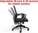 STAPLES Executive Office Chair, Mesh, Ergonomic, Lumbar Support, Black - Image 5