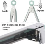 Kitchen Tongs for Cooking, 9 Inch Small Silicone Tongs, Food Grade Mini Serving Tongs with Silicone Tips, Set of 3, Green - Image 4