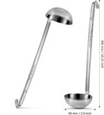 meekoo Stainless Steel Ladle Soup Handle Ladle with Pouring Rim for Kitchen Cooking Soup Sauce - Image 7