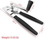 NUFR Crank Can Openers Manual,Heavy Duty Commercial Can Opener with Rubber-coated Long Handles - Image 3