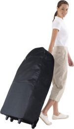 Master Massage Apollo Extra Large Size Portable Massage Chair-Lightweight Aluminum Tattoo Foldable-Sitting Posture Folding Massage Chair-with Larger Cushions and Wheels Bag-in Black - Image 9