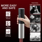 Electric Wine Opener Battery Operated, Automatic Electric Wine Bottle Opener with 2 in 1 Wine Stopper and Portable Corkscrew Foil Cutter, Wine Christmas Gifts for Women Men - Image 3