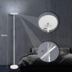 JOOFO Floor Lamp,30W/2400LM Sky LED Modern Torchiere 3 Color Temperatures Super Bright -Tall Standing Pole Light with Remote & Touch Control for Living Room,Bed Room,Office (Pearl White) - Image 6