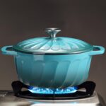 Enameled Cast Iron Dutch Oven with Lid, 3 QT Cast Iron Dutch Oven Pot, Heavy Duty Cast Iron Pot for for Bread Baking, Cook, Bake, Oven Safe across All Cooktops (BlueGreen,3 QT) - Image 7