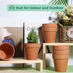 vensovo 3 Inch Terra Cotta & Terracotta Pots with Drainage - 20 Pack Clay Flowerpots, Succulent Nursery Planter Great for Plants, Crafts, Wedding Favor - Image 3