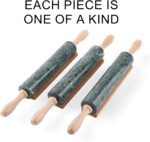 Koville Marble Rolling Pin, Non-Stick Stone Dough Roller, Rolling Pin for Baking,Pasta, Dumpling, Ravioli, Fondant,Pie Crust, Kitchen Baking Pastry Tools - Image 6