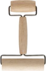 Mrs. Anderson's Baking Double Dough Roller, Rubberwood With Chrome-Plated Iron, 4.125-Inch And 2.375-Inch, Smooth Even Rolling For Dough And Pastry - Image 2