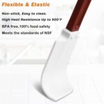 High-Temp Silicone Spatulas, 10'' Commercial Spatula 500°F Heat-Resistant Non-Stick Silicone Scraper, Set of 2 (10-Inch, NSF) - Image 3