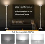 JOOFO Floor Lamp,30W/2400LM Sky LED Modern Torchiere 3 Color Temperatures Super Bright -Tall Standing Pole Light with Remote & Touch Control for Living Room,Bed Room,Office (Pearl White) - Image 8