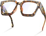 livho Oversized Blue Light Blocking Glasses for Woman and Men - Rectangle Fashion Glasses for Computer, Chic Preppy Frame - Image 2