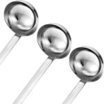 meekoo Stainless Steel Ladle Soup Handle Ladle with Pouring Rim for Kitchen Cooking Soup Sauce - Image 3