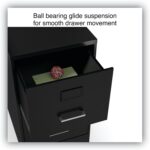 Alera Soho Vertical File Cabinet, 2 Drawers: File/File, Letter, Black, 14" X 18" X 24.1" - Image 6