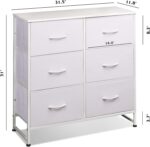 WLIVE White Dresser for Bedroom, 6 Drawer Double Dresser, Fabric Storage Tower with Fabric Bins, Chest of Drawers for Closet, Living Room, Hallway - Image 4