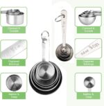 Accmor 11 Piece Stainless Steel Measuring Spoons Cups Set, Premium Stackable Tablespoons Measuring Set for Gift Dry Liquid Ingredients Cooking Baking - Image 3