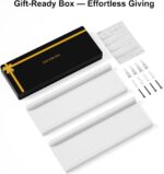 Love-KANKEI Floating Shelves Wall Mounted Set of 2, 17 Inch Rustic Wood Wall Shelves for Storage, Bedroom Living Room Bathroom Kitchen Office and More White - Image 7