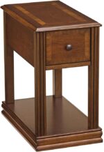 Signature Design by Ashley Breegin Chair Side End Table, 1 Drawer, 1 Fixed Shelf, Veneers, Wood, 13.13" W x 22.13" D x 23" H, Brown - Image 2